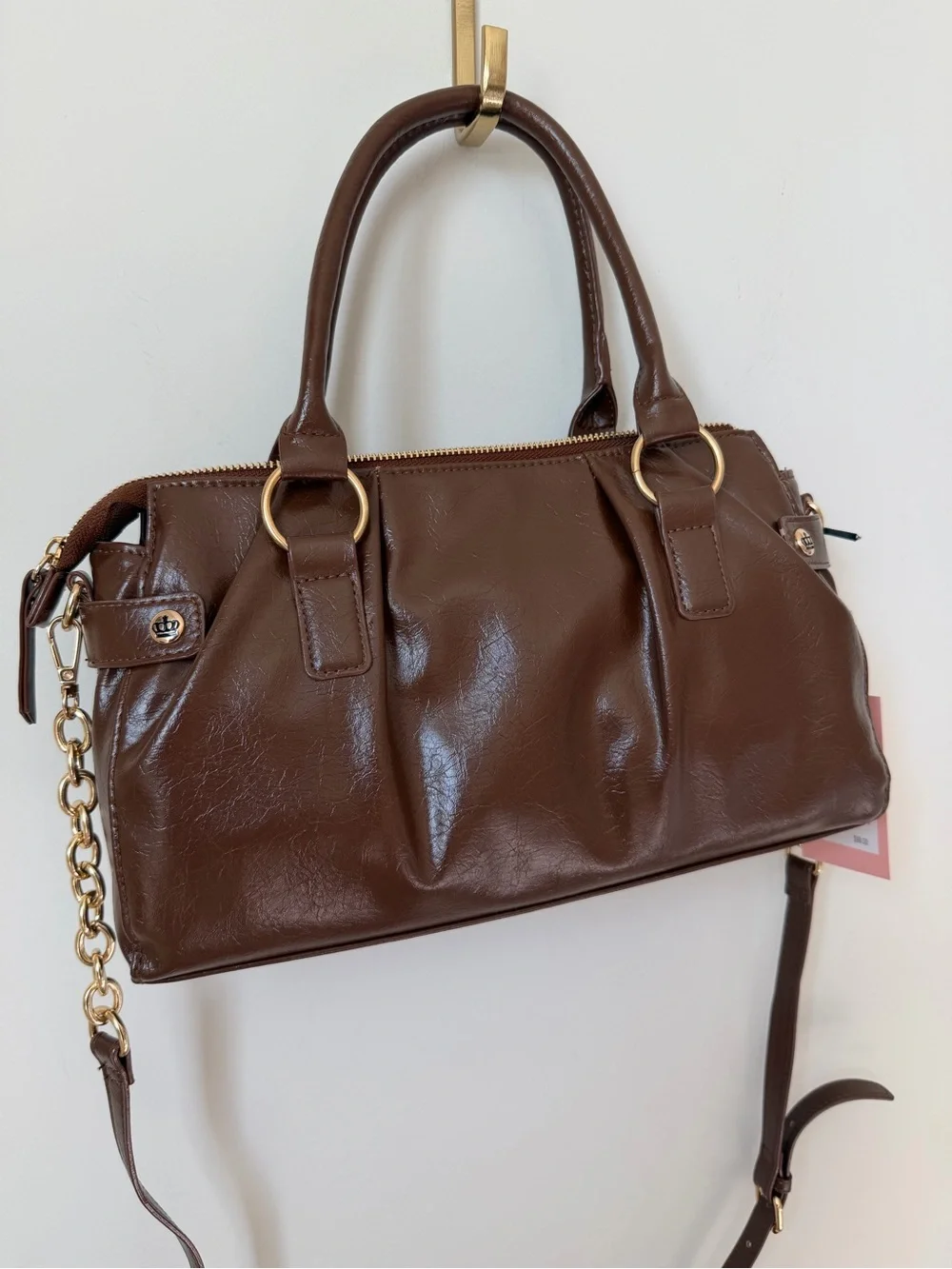Juicy Couture Brown Satchel bag with Gold hardware